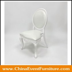 wholesale stacked resin white louis chair for banquet halls