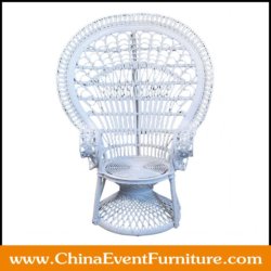 wholesale luxury white peacock chair for king and queen