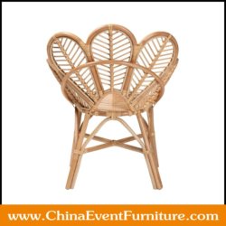 wholesale natrual rattan mini peacock chair for outdoor events