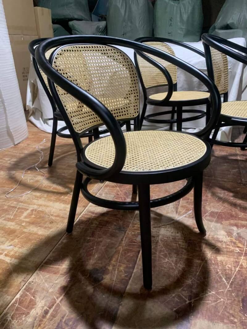 wholesale Black Cane Armchairs for hotel banquet halls