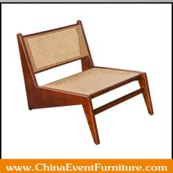 wholesale wood chair wicker seat for hotel lobby