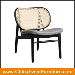 wholesale black Ash wood with cane back accent chair for sale