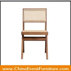 wholesale wooden chair with rattan seat for sale