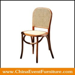 wholesale stackable wooden dining chairs with wicker seats for restaurants