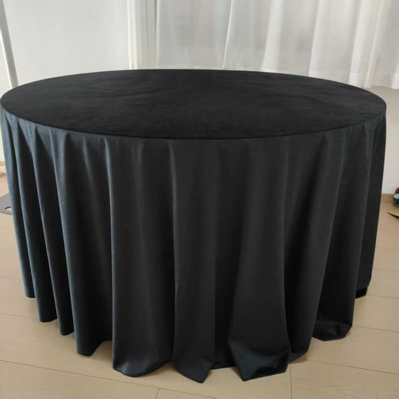 wholesale commercial quality Black banquet table cloth for sale