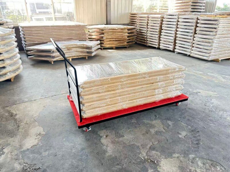 wholesale powder coated metal Folding Table Trolley for long folding table
