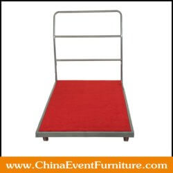 wholesale red carpet upholstery banquet table trolley for hotel