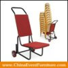 wholesale metal frame red upholstery banquet chair trolley for banquet hall