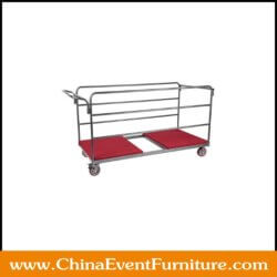 wholesale metal round banquet table trolley for hotel banquet hall