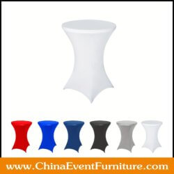 wholesale white spandex cocktail tablecloth for hotel bars