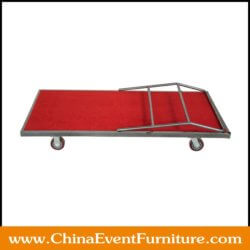 wholesale metal frame banquet table trolley with wheels for long banquet tables