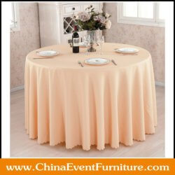 wholesale off white 132 round polyester banquet tablecloths for hotel event halls