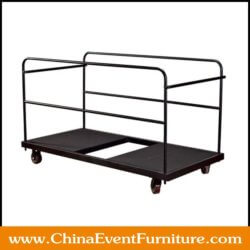 wholesale metal frame round banquet table trolley for hotel banquet hall