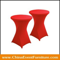 wholesale red spandex cocktail tablecloths for folding cocktail tables