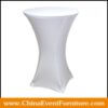 wholesale white spandex cocktail table covers for highboy tables