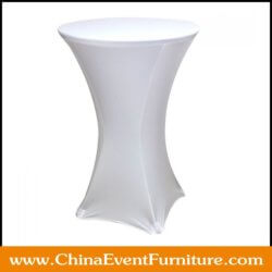 wholesale white spandex cocktail table covers for highboy tables