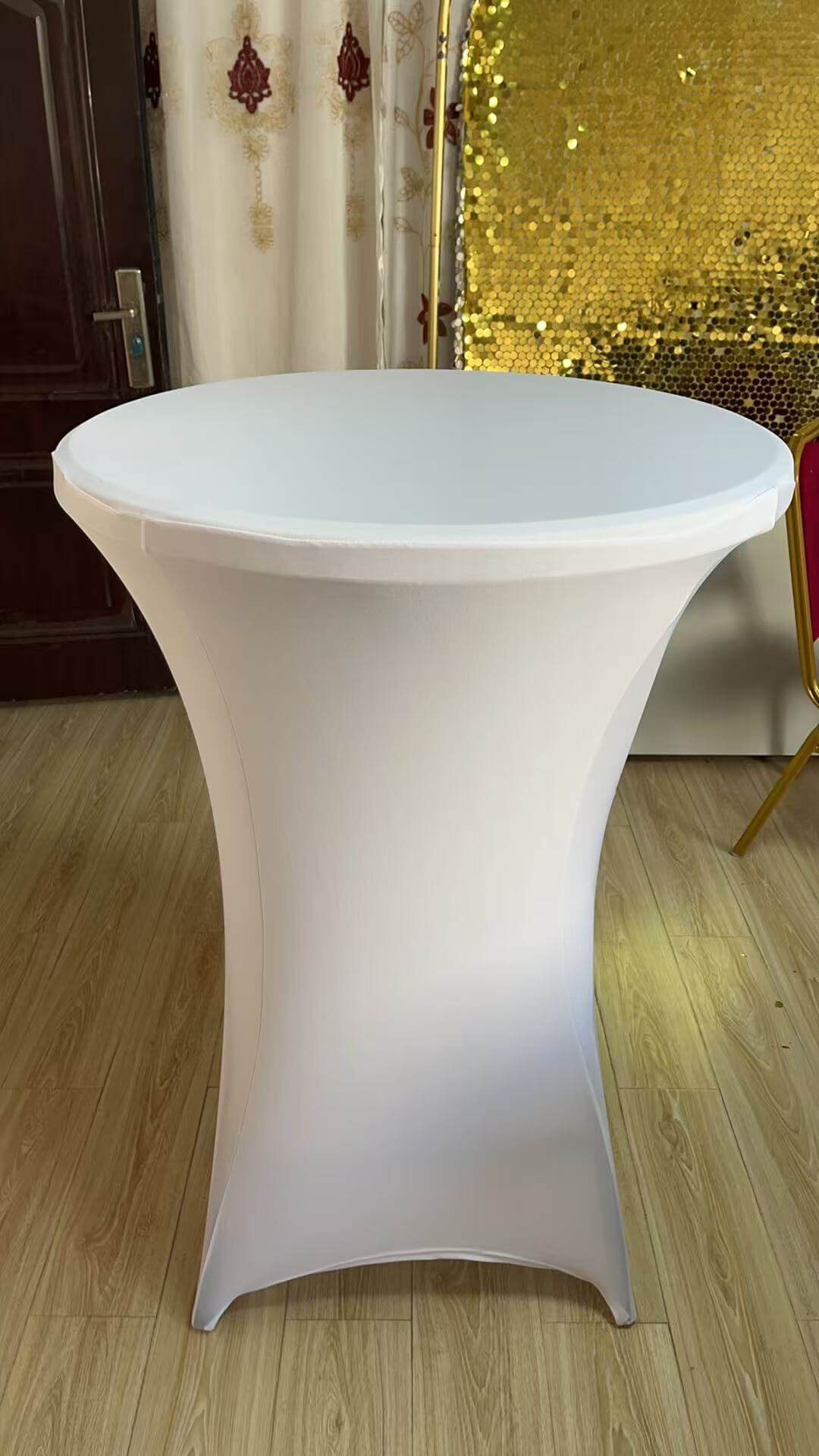 wholesale white spandex cocktail table covers for sale