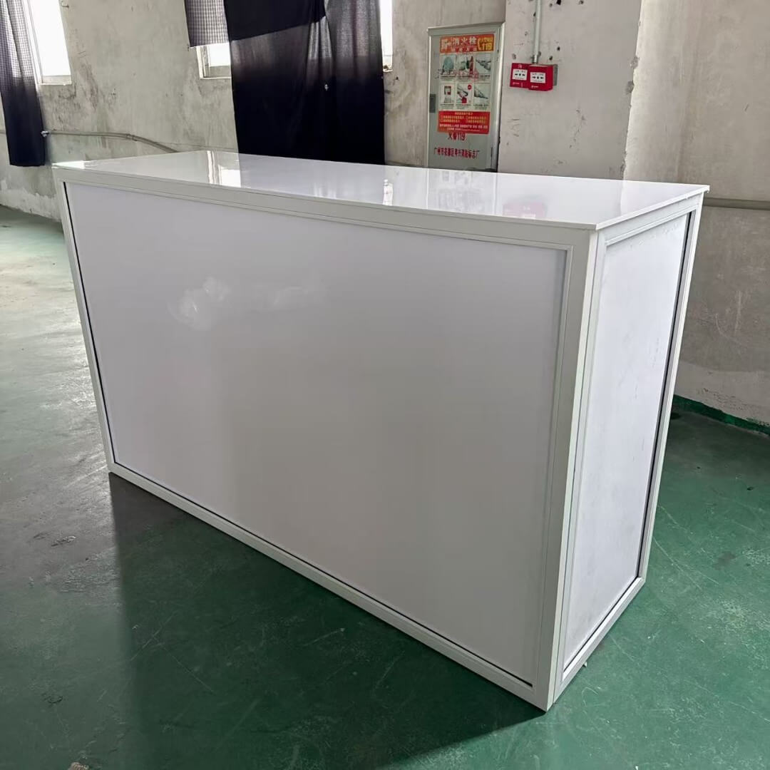 wholesale stainless steel long White Bar Counter for events