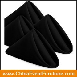 wholesale polyester black wedding napkins for weddings