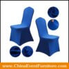 wholesale commercial quality blue spandex chair covers for banquet chairs