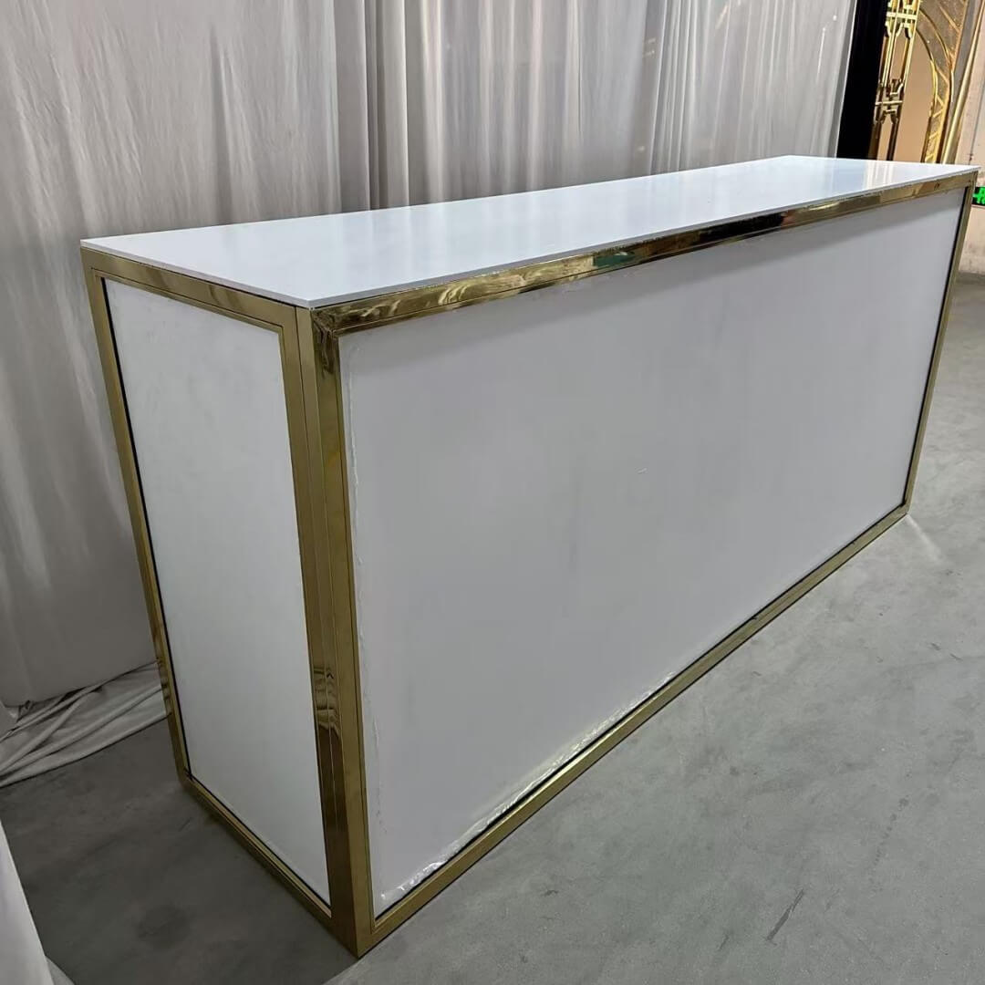 wholesale white and gold bar counter for weddings