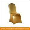 wholesale high quality gold spandex chair covers for banquet chairs