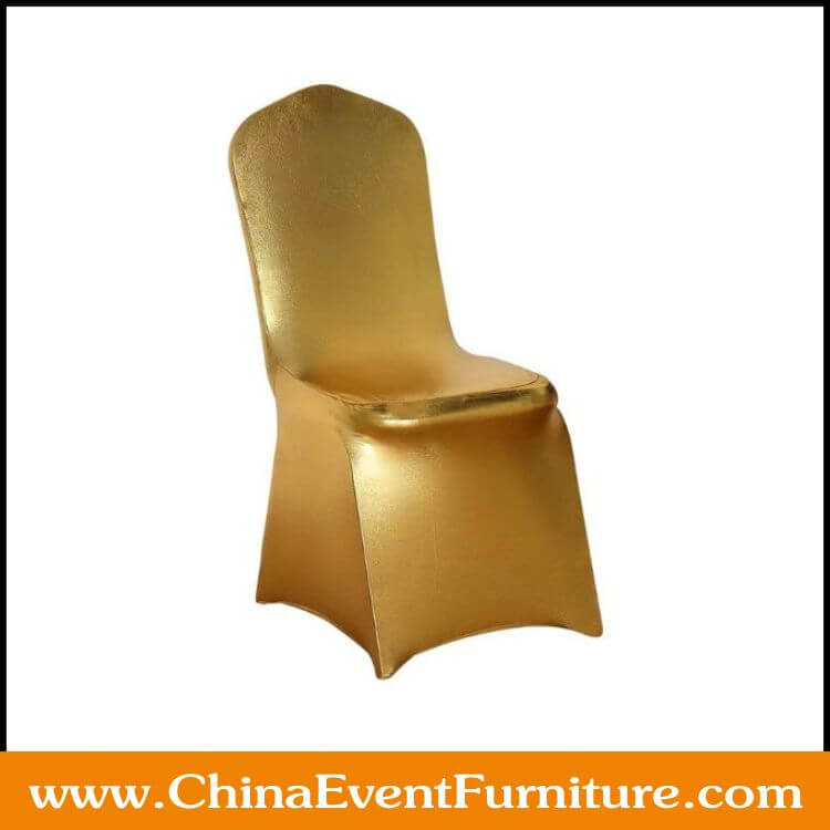 luxury gold spandex chair covers for weddings