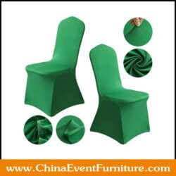 wholesale 280 gsm high quality green spandex chair covers for banquet chairs