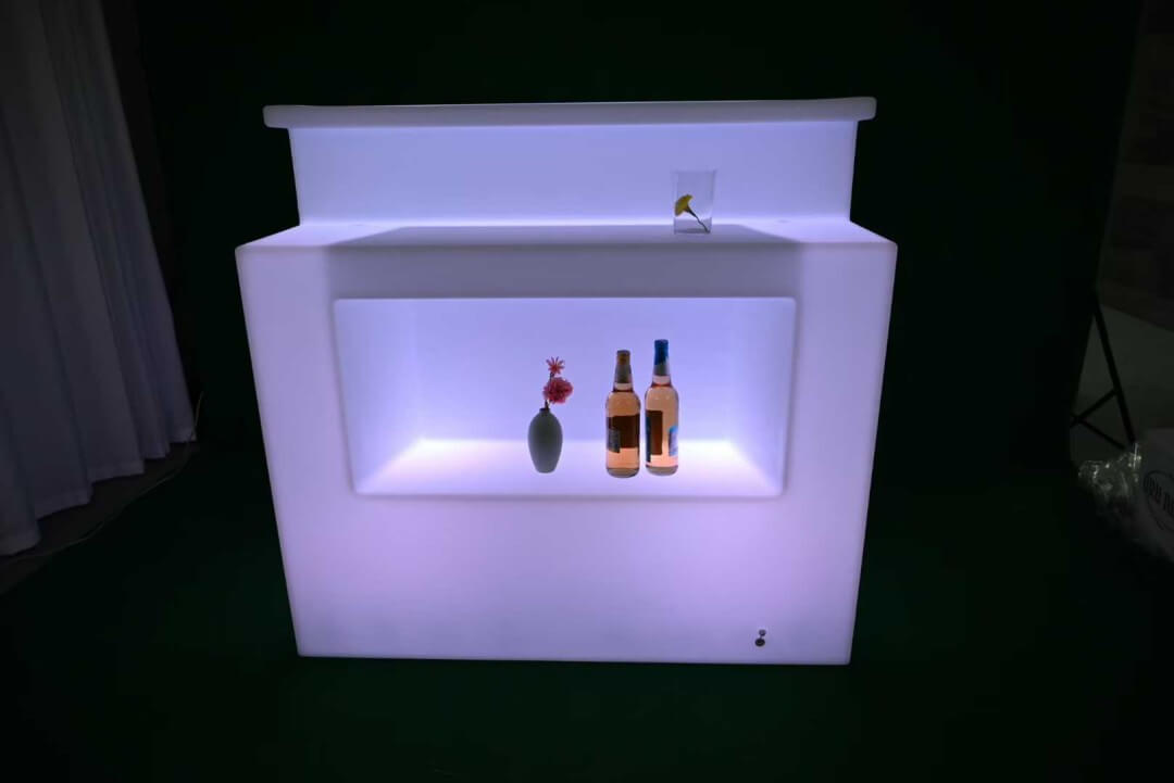wholesale modern PP frame led bar counter for weddings
