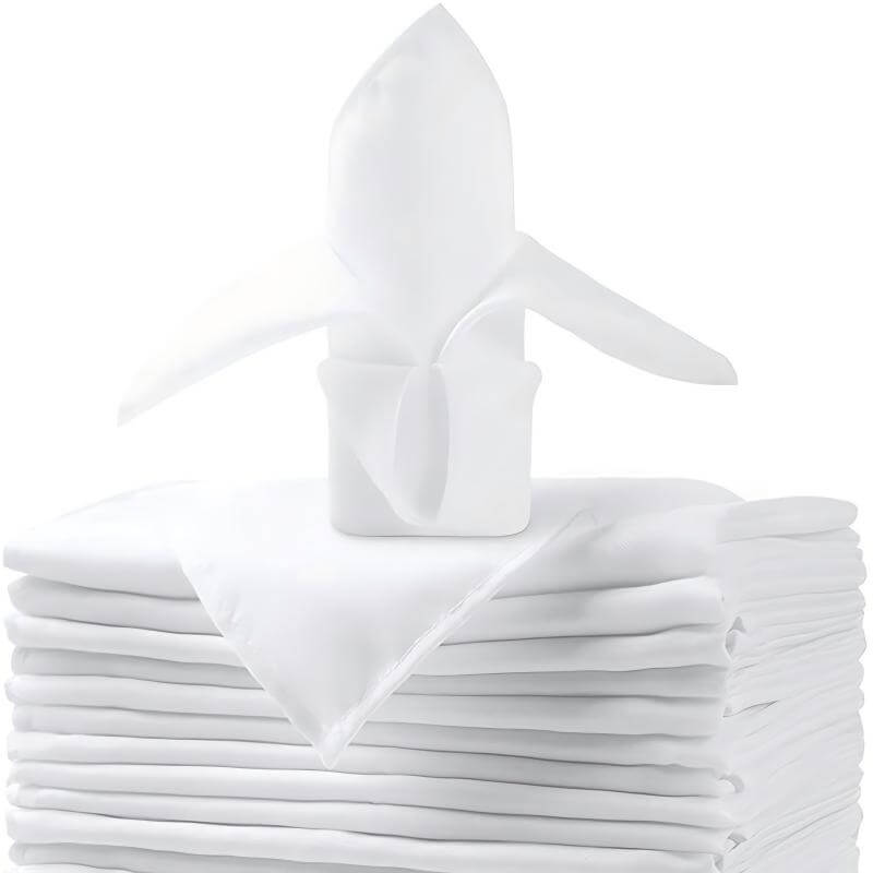 wholesale 100 cotton white napkins for events