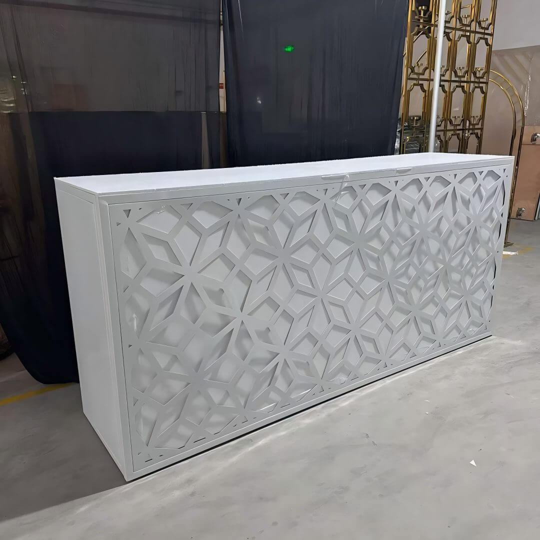 wholesale stainless steel long White Bar Counter for parties