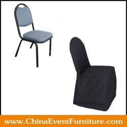 wholesale commercial quality black polyester banquet chair covers for stackable banquet chairs