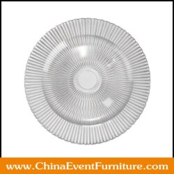 wholesale 13 inch round crystal plate chargers for events