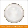 wholesale clear glass dinner plates with gold trim for events