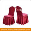 wholesale commercial quality red polyester dining chair covers for hotel banquet chairs