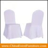 wholesale commercial quality white polyester chair covers for stackable banquet chairs