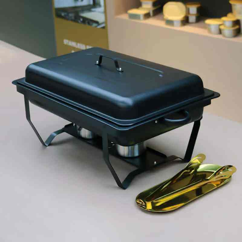 Stainless steel round black chafing dishes wholesale for events