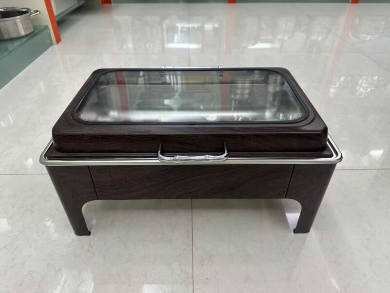 Stainless steel round black chafing dishes wholesale for banquets