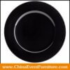 wholesale 13 inches round black plastic charger plates for events