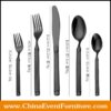 wholesale black stainless steel cutlery set for events