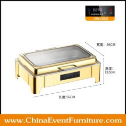wholesale gold stainless steel electric chafing dishes for hotel restaurants