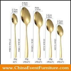 wholesale stainless steel gold plated cutlery set for weddings