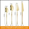 wholesale stainless steel gold wedding cutlery for weddings