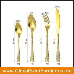 wholesale stainless steel golden cutlery set for parties
