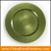 wholesale 13 inch green glass charger plates for weddings