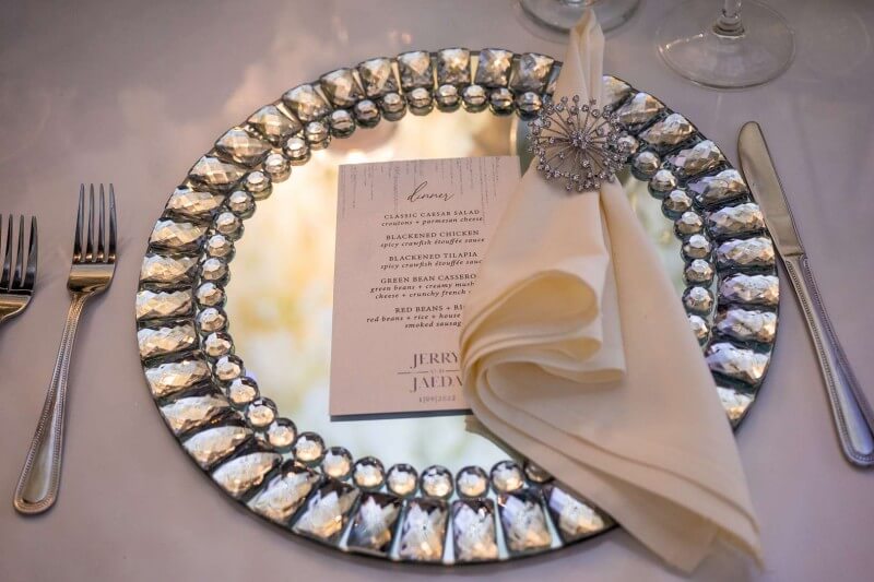 wholrsale round mirror charger plates for weddings