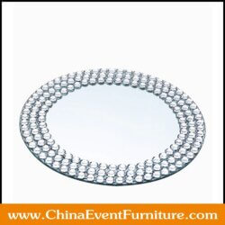 wholesale 13 inch mirror charger plates for weddings
