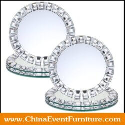 wholesale 13 inch round mirror charger plates for events