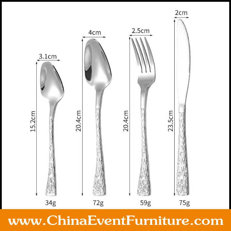 silver cutlery set wholesale stainless steel silver cutlery set for weddings