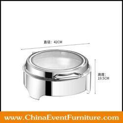 wholesale round silver stainless steel chafer for hotel banquet hall